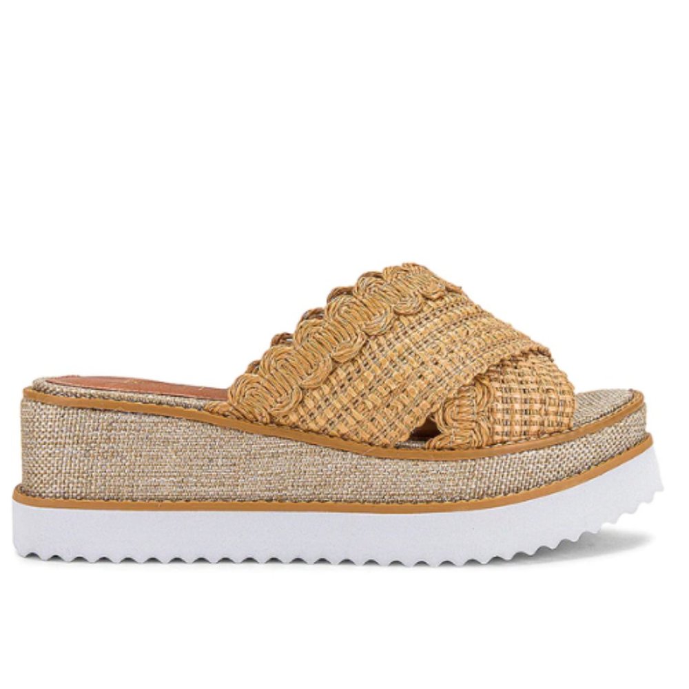RAYE Stasia Wedge in Natural NWT Size 7.5